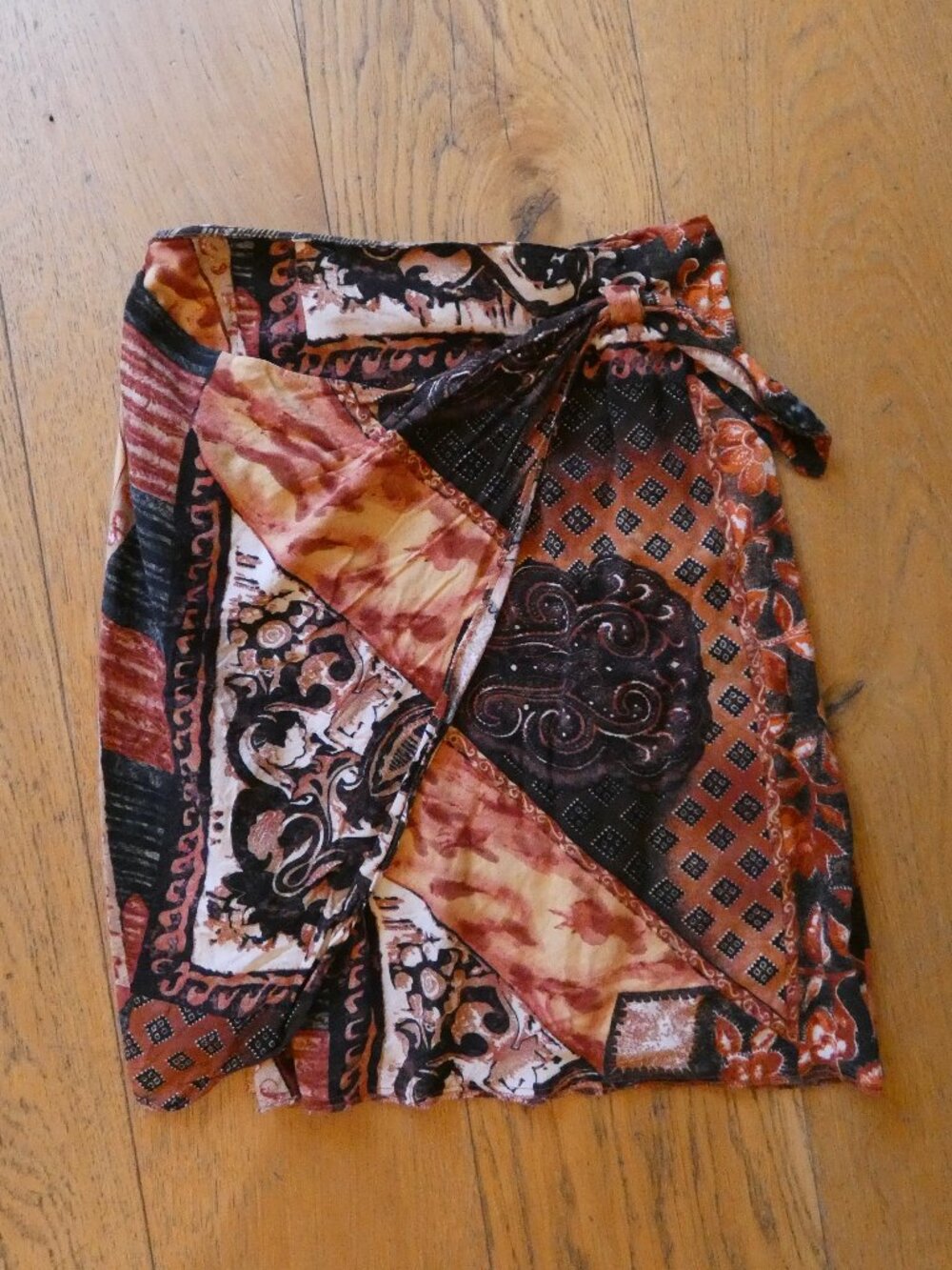 American Vintage M.J. Carroll Printed Wrap Skirt